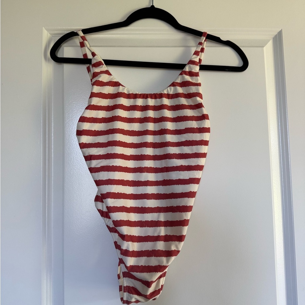 Red and White Swim suit